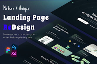 create landing page redesign using figma