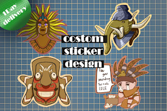 draw doodle anime cartoon oc for sticker, marchandise poster