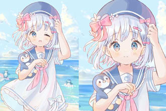 draw cute chibi art, doodle art, kawaii, chibi emote, sticker, chibi portrait