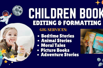 format children book, cookbook for amazon KDP, paperback or kindle layout design