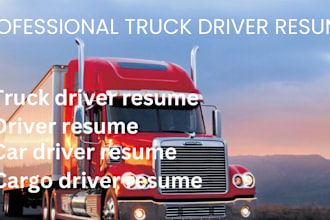 write driver resume, truck driver, scrum master resume, cover letter, linkedin