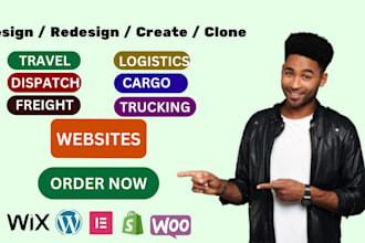 design cargo, trucking, freight, transport, logistics dispatch websites etc