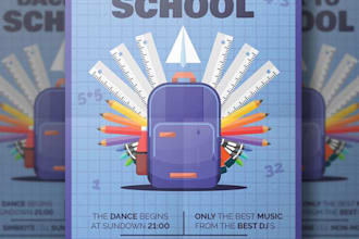 design school posters, educational flyers, and banners
