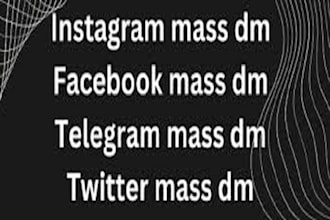 do twitter mass dm, instagram mass dm, facebook mass dm, mass dm