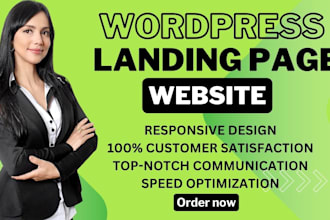 create and design single page, landing page or one page wordpress website