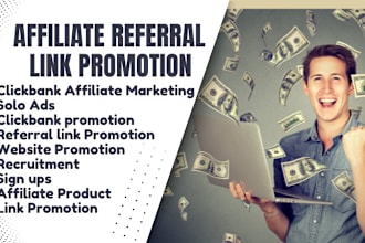 do solo ads, promote your mlm link, affiliate referral, website or any link