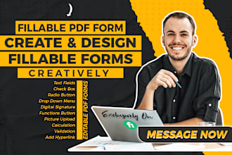 create, design, or convert PDF document to fillable PDF form