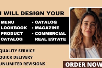 design menu product catalog lookbook catalog magazine and commercial real estate