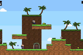 develop a 2d game in godot or unity, platformer, rpg, arcade or mobile game
