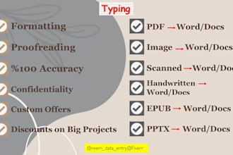 do a fast typing job in english in 24 hours
