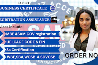 help you with mbe wbe, sba, wosb, dbe, mwbe 8a certification and sam gov