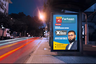 design billboard, signboard, banner, roll ups ads