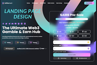 create crypto token, meme coin website and presale website