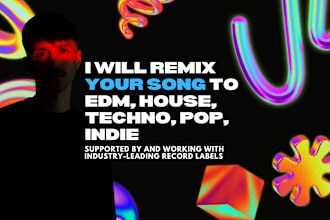 remix any song into house, techno, rnb, pop, indie