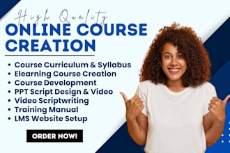 dev online course content training manual udemy course creation ppt video script