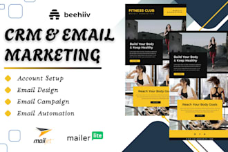 setup beehiiv newsletter mailjet mailerlite sendx sendgrid keap moosend mailmodo