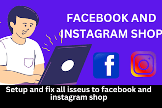 setup and fix all error issues related to facebook and instagram shop