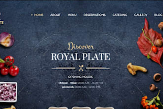 create food restaurant and reservation website with wordpress