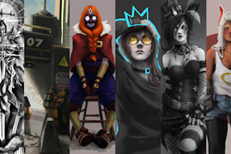 make an illustration, digital painting, concept art, drawing, sketch