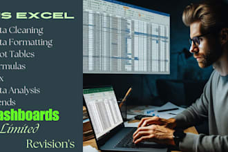 create excel graphs, charts, dashboards and analyze