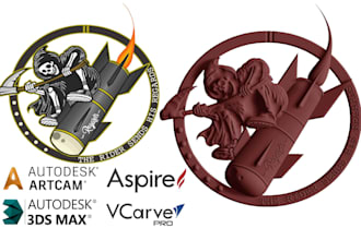 do 3d modeling and make stl files for cnc and 3d printing