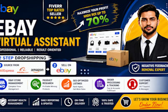 professionally manage your ebay 2 step dropshipping store in UK and USA