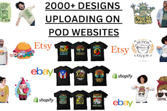 upload thousand plus designs on pod websites