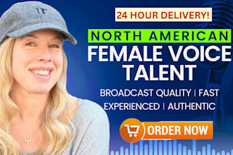 record an elearning, narrative, or commercial female voiceover today