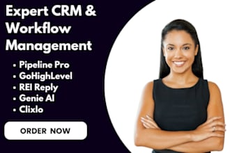setup gohighlevel  pipeline pro rei reply genie ai clixlo sales funnel workflow