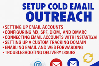 setup email in instantly, snovio cold email outreach, warmup
