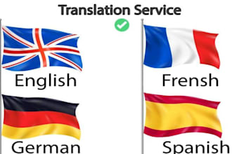 translate english to french, spanish, germany