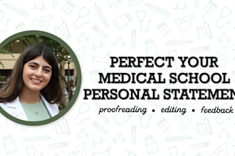 edit and provide feedback on your medical school personal statement