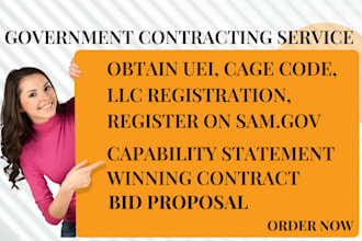 obtain uei, cage code, llc registration and register on sam gov