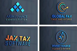 do modern professional  accounting financial and business consulting logo