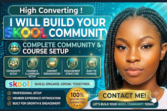 build a profitable skool community with course upload and onboarding