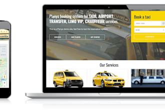 create taxi booking website, chauffeur, taxi website limo website with booking