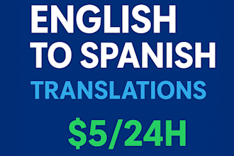 translate english to spanish expertly