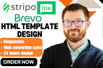 do html email template design on stripo, brevo, mailerlite