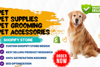 design pet supplies pet care accessories pet food pet grooming shopify website