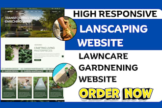 design landscaping website lawn care website gardening website farming website