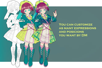 draw anime art oc or fanart character for you