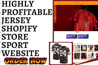 design jersey shopify store sport accessories store  football jersey website