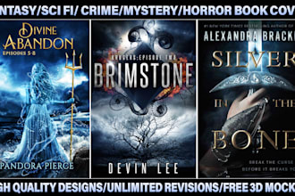design crime, horror, fantasy, sci fi, mystery book cover