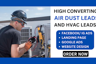 generate hvac leads air duct lead plumbing leads via google ads and hvac website