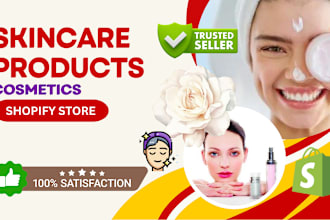 design cosmetics, beauty skin care product shopify website