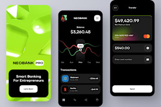 develop responsive neobank app payment app neo bank app money transfer app