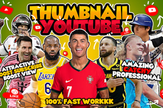 design amazing sport thumbnail youtube within 5 hours