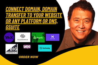 connect domain, domain transfer to your website or any platform or dns, gsuite