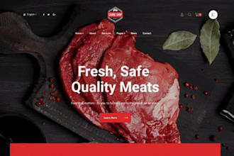 design profitable butcher shopify food company store seafood website