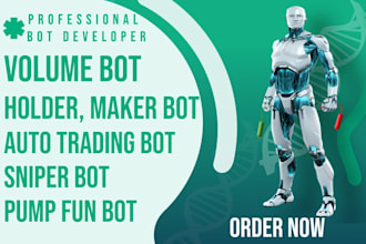 make volume, tracker, trading bot, mini app like hamster on ton, base, pump swap